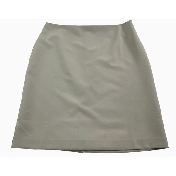 ADRIANNA PAPELL Women A Line Skirt Sz 12 Taupe Knee Length Office Casual 2-1 - Picture 1 of 9